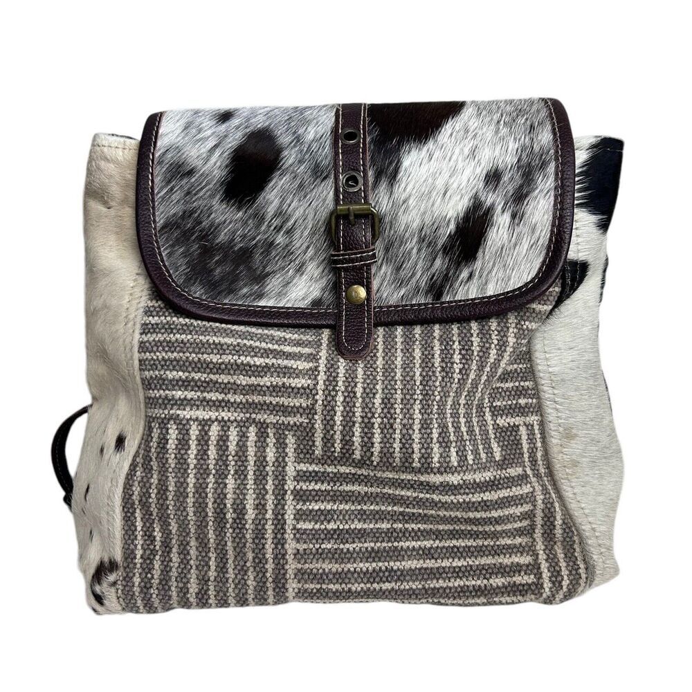 Myra Bag Crossroads Backpack Bag leather cowhide Leather western Cow Print